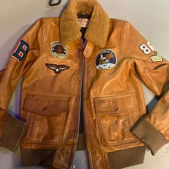 Size XS Wilson’s Vintage USA Leather Flight Bomber Jacket - Picture 2 of 5